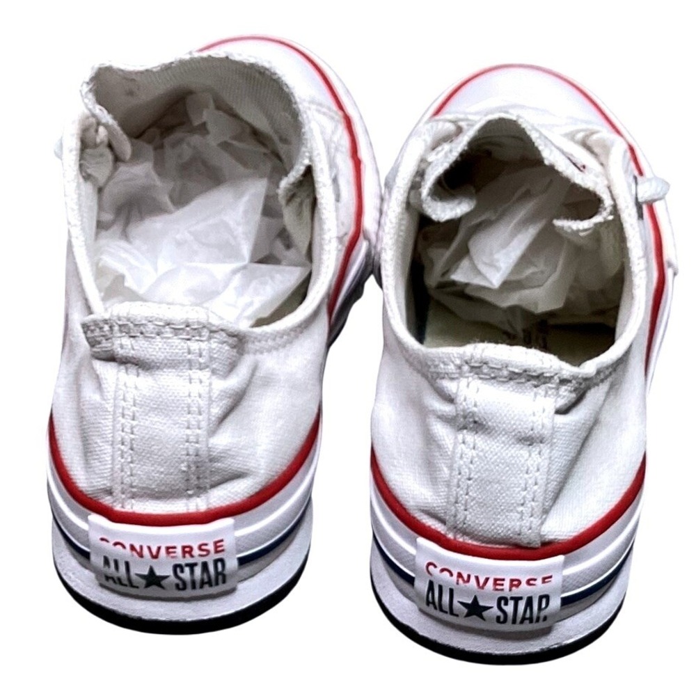 Converse All Star Shoes Youth 2 White Good Platform Low Top Sneakers 372862F - Picture 8 of 9
